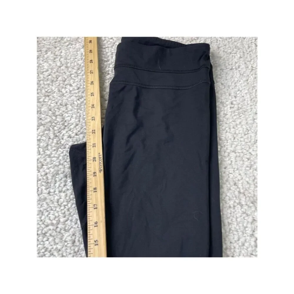 Lululemon Run Inspire Crop Legging Black Womens 8 FLAW